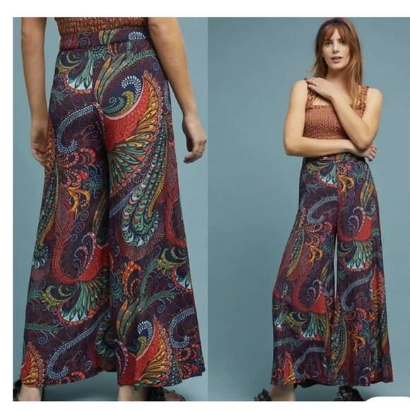 Anthropologie Ett:twa Takutea Wide-Leg Pants Size 4 - Picture 1 of 7